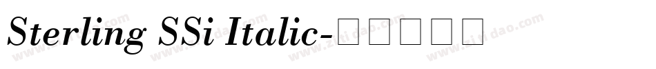 Sterling SSi Italic字体转换